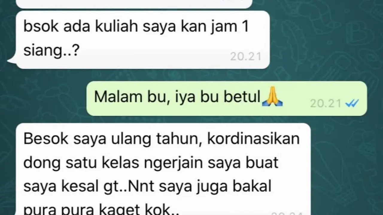 chat kocak dosen