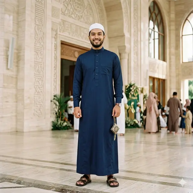 Model Baju Jubah Pria untuk Lebaran