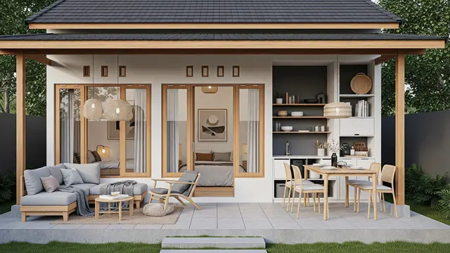 Ide Transformasi Rumah Kuno Pedesaan Jadi Tampak Kekinian/Ilustrasi AI