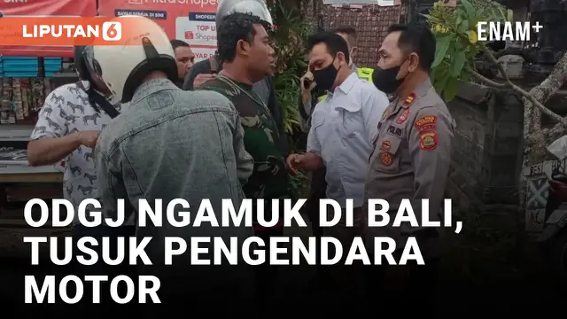 ODGJ Ngamuk di Bali, Tusuk Pengendara Motor