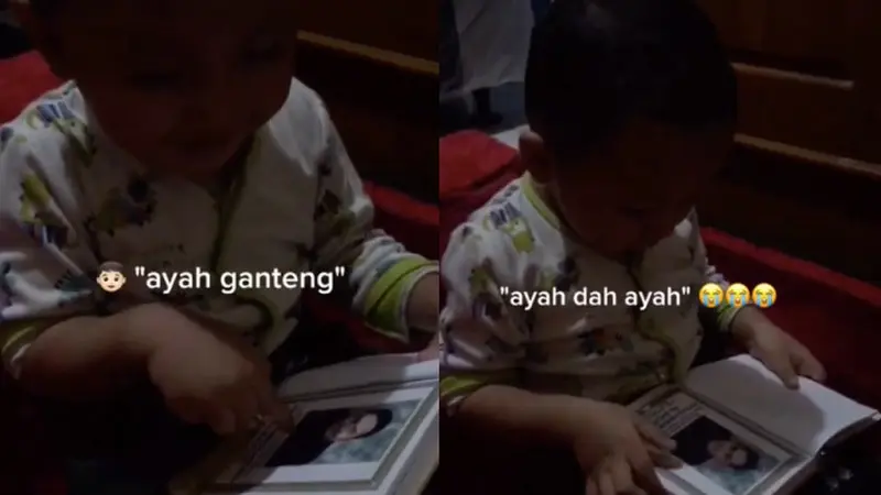 Viral Anak Minta Gendong Pada Foto Ayah di Sampul Buku Yasin, Bikin Haru