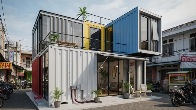 Model Rumah Kontainer Solusi Hunian Sempit dan Trendy