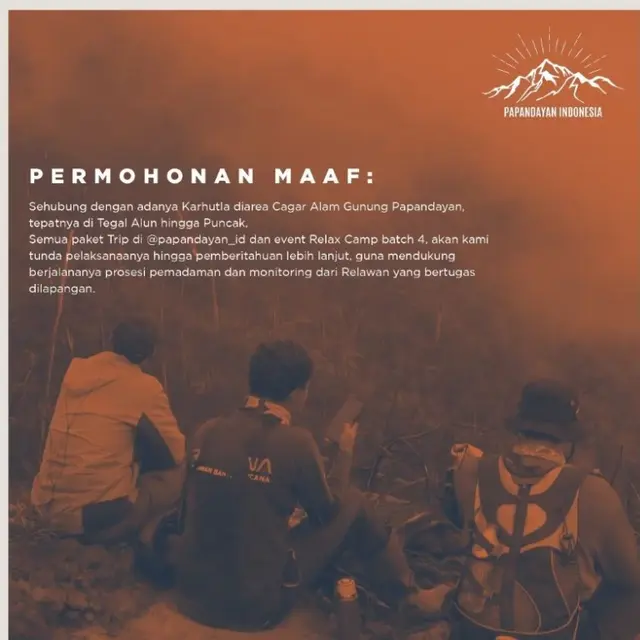 Karhutla Gunung Papandayan Sudah Padam, Jalur Pendakian dan Sebagian Area Wisata Masih Ditutup