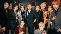 NCT 127 dan James Corden (Twitter/ @latelateshow)