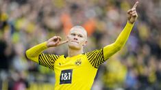 Erling Haaland - Bomber asal Norwegia ini terus menunjukkan ketajamannya dengan gelontoran gol yang ia cetak ke gawang lawan. Mesin gol Borussia Dortmund itu kini memiliki banderol 150 juta euro. (/Martin Meissner)