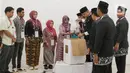 Saat simulasi, semua tahapan proses pemungutan suara dilakukan dengan seksama. (Liputan6.com/Herman Zakharia)