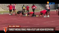 Para atlet lari cabang olahraga atletik terus berlatih serius jelang Asian Para Games 2018 Oktober mendatang.