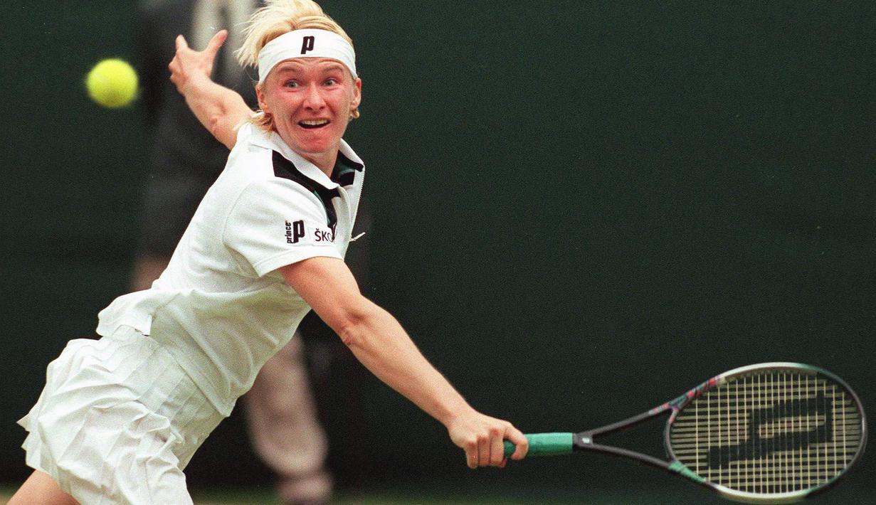 Jana Novotna lahir di Brno, Republik Ceska 2 Oktober 1968 dan meninggal pada 19 November 2017. (AFP/Pascal Pavani)
