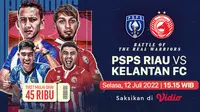 Link Live Streaming Friendly Match PSPS Riau vs Kelantan FC di Vidio Sore Ini