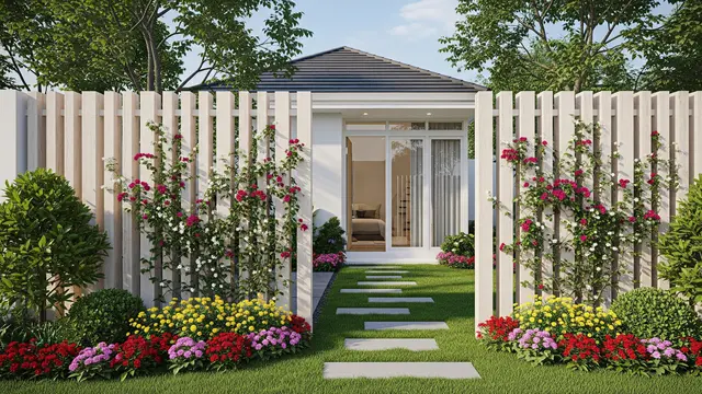 Model Pagar Kayu yang Bikin Rumah Kecil Terlihat Elegan dan Modern/Ilustrasi AI