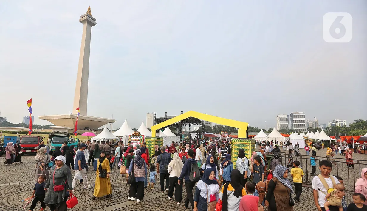 Hingga Minggu 27 April 2025, Pemerintah Provinsi (Pemprov) Daerah Khusus Jakarta menggelar perayaan Lebaran Betawi. (Liputan6.com/Angga Yuniar)