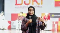 Pemeriksa Merek Utama Direktorat Jenderal Kekayaan Intelektual (DJKI) Kementerian Hukum dan HAM Layla Fitria di Taman Werdhi Budaya Art Center, Bali, Sabtu (7/9/2024). (Foto: Biro Humas DJKI)