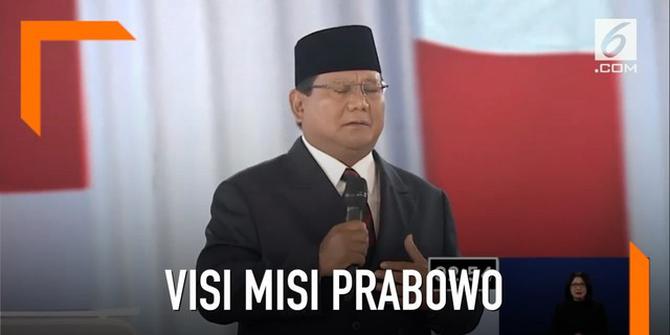 VIDEO: Visi Misi Prabowo Tentang Ideologi, Pertahanan dan Keamanan, Pemerintahan, serta Hubungan Internasional