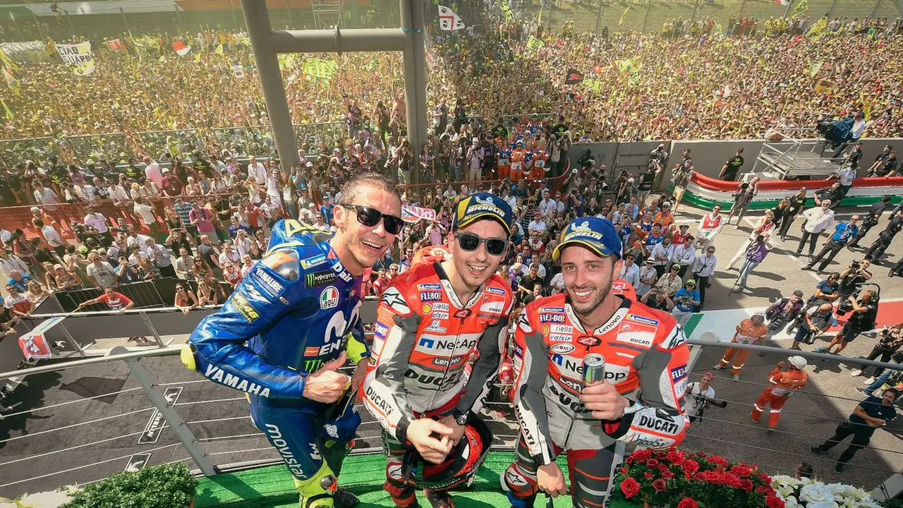 MotoGP Italia, Jorge Lorenzo, Valentino Rossi, dan Andrea Dovizioso