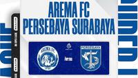 Cover prediksi Arema FC versus Persebaya Surabaya di BRI Super League musim ini. (Bola.com/Gregah Nurikhsani/Gemini)