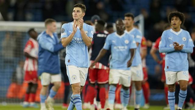 Foto: Melihat Brace Julian Alvarez yang Bawa Man City Comeback untuk Bungkam Red Star Belgrade di Liga Champions