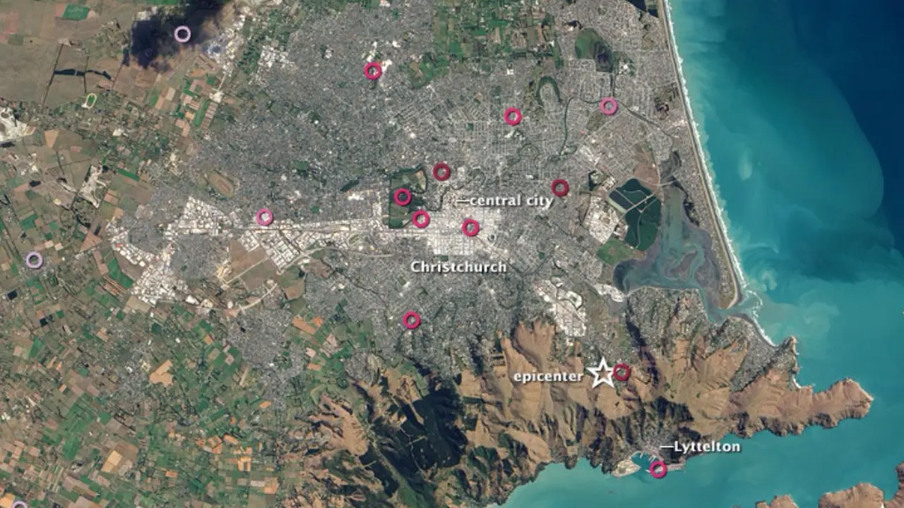 Gempa magnitudo 6,3 mengguncang Christchurch, Selandia Baru pada 22 Januari 2011