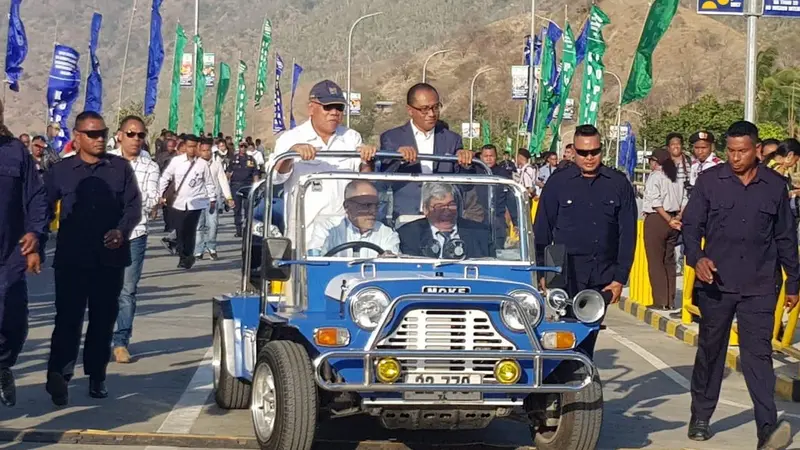 Peresmian jembatan B.J Habibie di Timor Leste