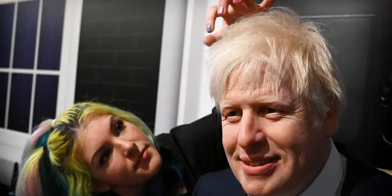 Peluncuran patung lilin PM Inggris Boris Johnson