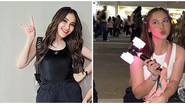 6 Potret Ayu Ting Ting Vs Dinar Salsa Nonton Blackpink, Belum Kenal Lettu Fardhana