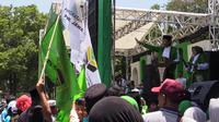 Plt Ketua Umum Partai Persatuan Pembangunan (PPP) Muhamad Mardiono menghadiri jalan sehat santri yang digelar DPC PPP Kabupaten Situbondo. (Istimewa)