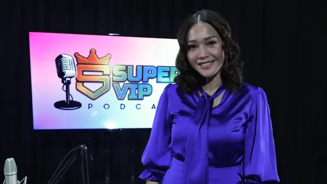 Maia Estianty saat ditemui di sela-sela acaraVIP Podcast live streaming di aplikasi Bigo Live, Kamis (3/3/2022).