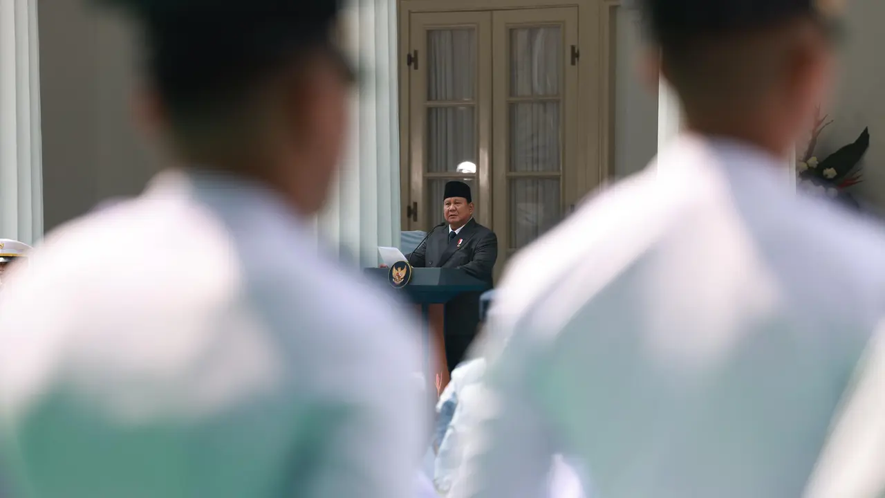 Presiden Prabowo Subianto memimpin Upacari Hari Lahir Pancasila di Gedung Pancasila, Kementerian Luar Negeri, Senin (1/6/2026).