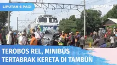 Minibus tertabrak kereta api jarak jauh Argo Sindoro akibat menerobos perlintasan kereta tanpa palang pintu di Tambun Selatan, Bekasi. Menurut warga, mesin minibus mati saat menerobos perlintasan. Pengemudi tewas, sementara istri dan anaknya selamat.