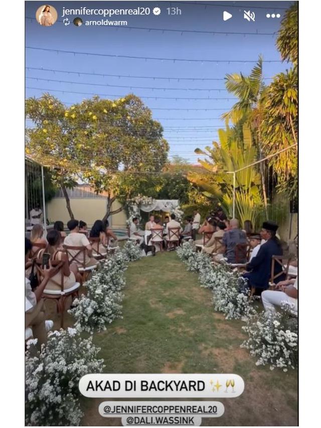 8 Momen Pernikahan Jennifer Coppen dan Dali Wassink, Berlangsung Secara Islam