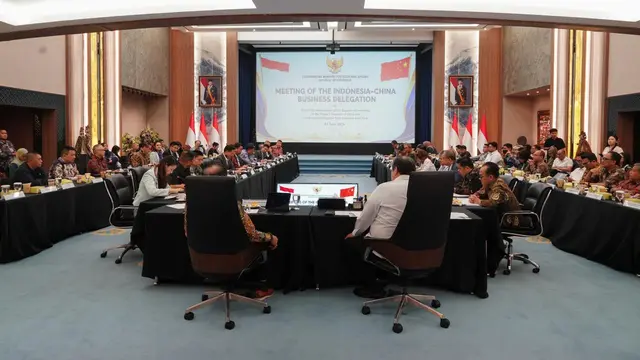 Menteri Koordinator Bidang Perekonomian Airlangga Hartarto dalam acara Kunjungan Kehormatan Delegasi Bisnis RRT serta Dubes RI Untuk RRT. (Dok Kemenko Perekonomian)