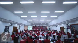 Suasana Pelatihan Manager Kampanye Pilkada 2017 di Jakarta, Kamis (7/4). Pelatihan dilakukan agar para kader memiliki wawasan dan keterampilan manajer sehingga memiliki strategi yang sehat dalam pertarungan Pilkada 2017. (Liputan6.com/Immanuel Antonius)