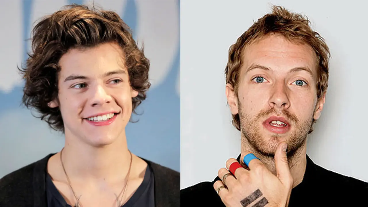 Chris Martin dan Harry Styles