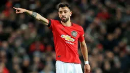 1. Bruno Fernandes (Manchester United) - Gelandang Timnas Portugal itu ditebus Setan Merah dari Sporting CP. MU mengeluarkan dana hingga 55 juta euro untuk bisa mendapatkan tanda tangannya. (AFP/Lindsey Parnaby)