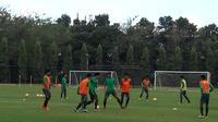 Timnas Indonesia U-19 tengah menjalani pemusatan latihan (TC) di Yogyakarta. (Liputan6.com/Switzy Sabandar)