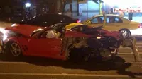 Dibawa Ngebut, Ferrari Milik OKB Tiongkok Tumbang