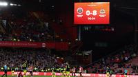 Pemandangan di papan skor Brammal Lane setelah Sheffield United keok 0-8 di kandang sendiri dari Newcastle United dalam lanjutan Premier League 2023/2024, Senin (25/9/2023) dini hari WIB.