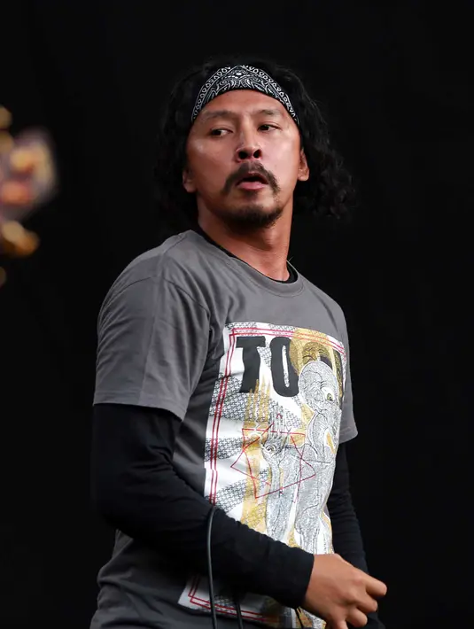 Burgerkill apresiasi Festival Kampung GASS 2 dimana melalui ajang ini bisa menjadi tempat silaturahmi sebagai sesama musisi dan penyanyi berdarah Sunda. (Deki Prayoga/Bintang.com)