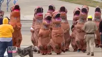 Begini Kocaknya Kalau Dinosaurus T-Rex Ikut Lomba Lari Maraton