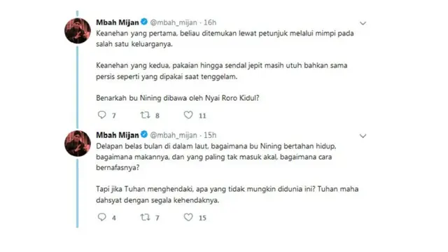 Ini Kata Mbah Mijan, Soal Misteri Kepulangan Nining
