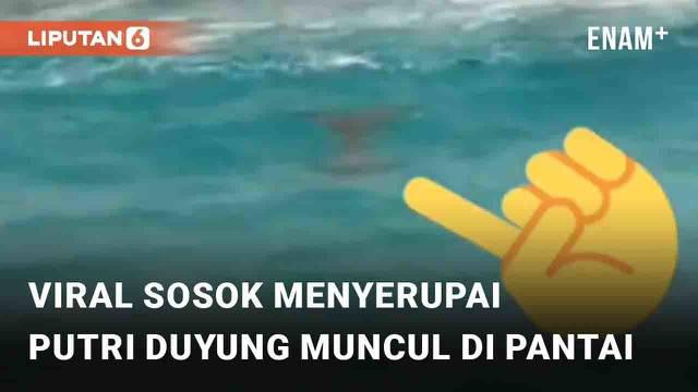 Video sosok menyerupai putri duyung muncul di pantai viral di media sosial