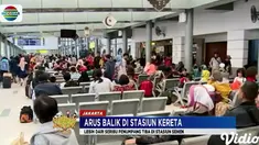 Arus balik lebaran di Stasiun Senen diperkirakan masih akan terjadi sepanjang hari ini.