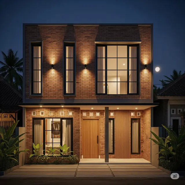 Rumah Dinding Bata Ekspos