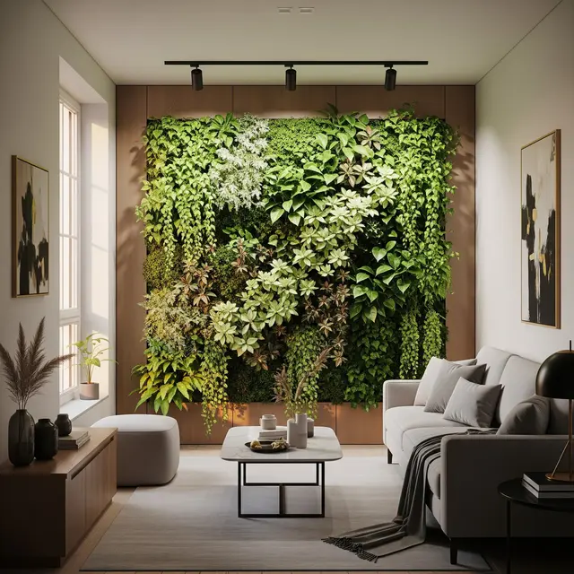 Ide Taman Dinding untuk Hunian Mini yang Bikin Rumah Terlihat Lebih Segar (Image by Gemini AI)