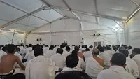 Jemaah haji Indonesia di Arafah untuk melaksanakan wukuf, Selasa (27/6/2023).(Liputan6.com/Nafiysul Qodar