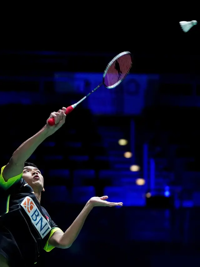 Aksi Pebulu Tangkis Indonesia Jonatan Christie