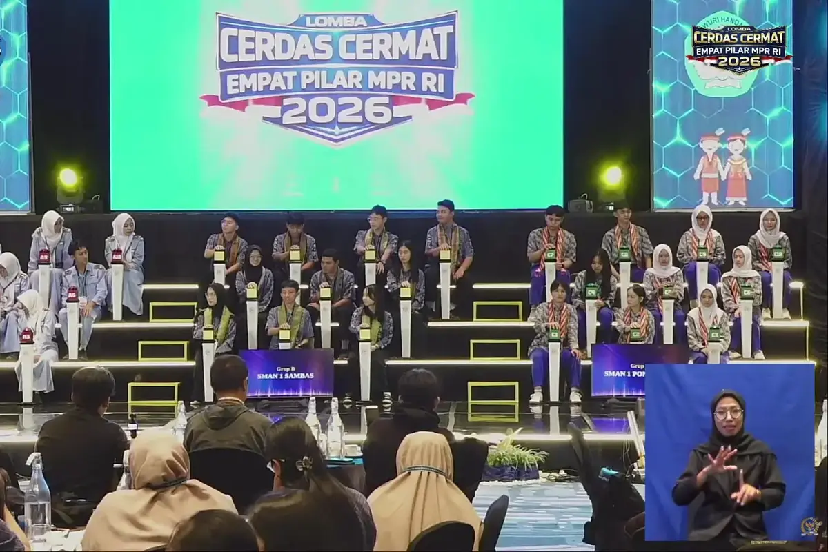 Lomba Cerdas Cermat (LCC) Empat Pilar MPR RI tingkat Provinsi Kalimantan Barat (Kalbar) pada Sabtu (9/5/26) (Tangkapan layar YouTube/MPRGOID)