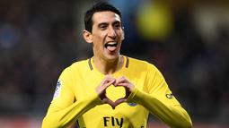 Angel Di Maria - Mantan pemain Real Madrid ini merupakan salah satu pilar penting yang berhasil mengantar PSG ke final liga Champions. Ketenangan serta umpan akurat nya bisa menjadi senjata bagi PSG untuk meraih gelar Liga Champions pertamanya. (AFP/Franck Fife)