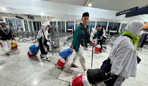 Jemaah haji Indonesia 2024 mulai dipulangkan secara bertahap ke Tanah Air melalui Bandara AMAA Madinah. (Foto: Humas Kemenag)