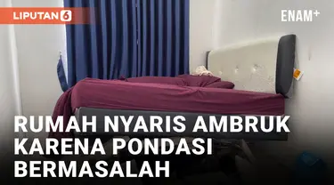 Materi Pondasi Diduga Tidak Sesuai, Rumah Dua Lantai di Banjarmasin Nyaris Ambruk