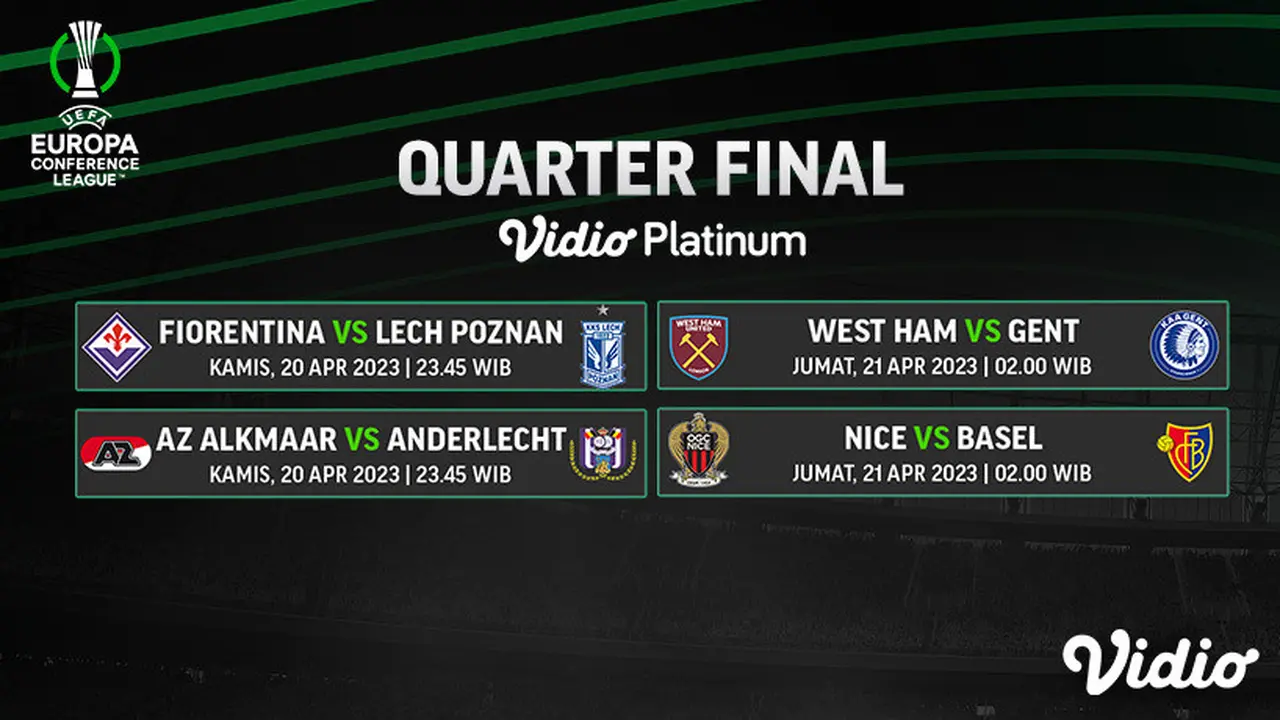 Jadwal Leg 2 8 Besar UEFA Conference League, Live di Vidio 20-21 April: Fiorentina vs Lech Poznan